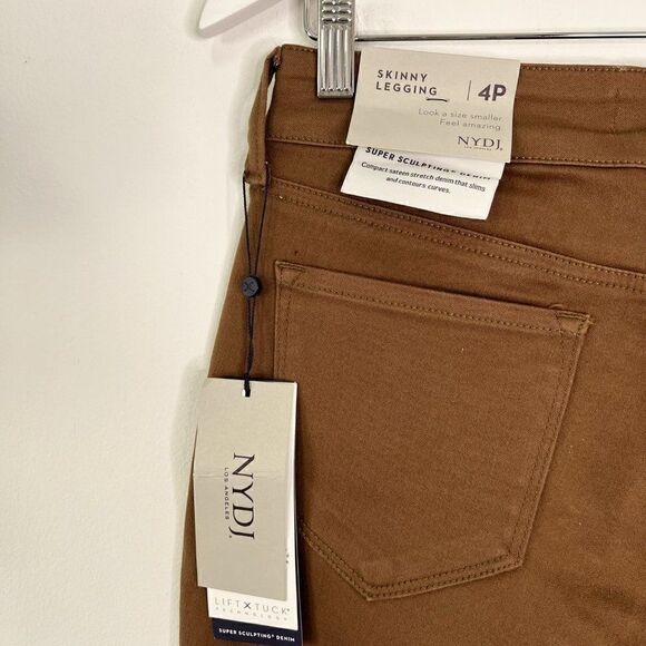 NEW NYDJ Ami Brown Lift Tuck Stretch Denim Skinny Legging Jeans - Picture 7 of 10